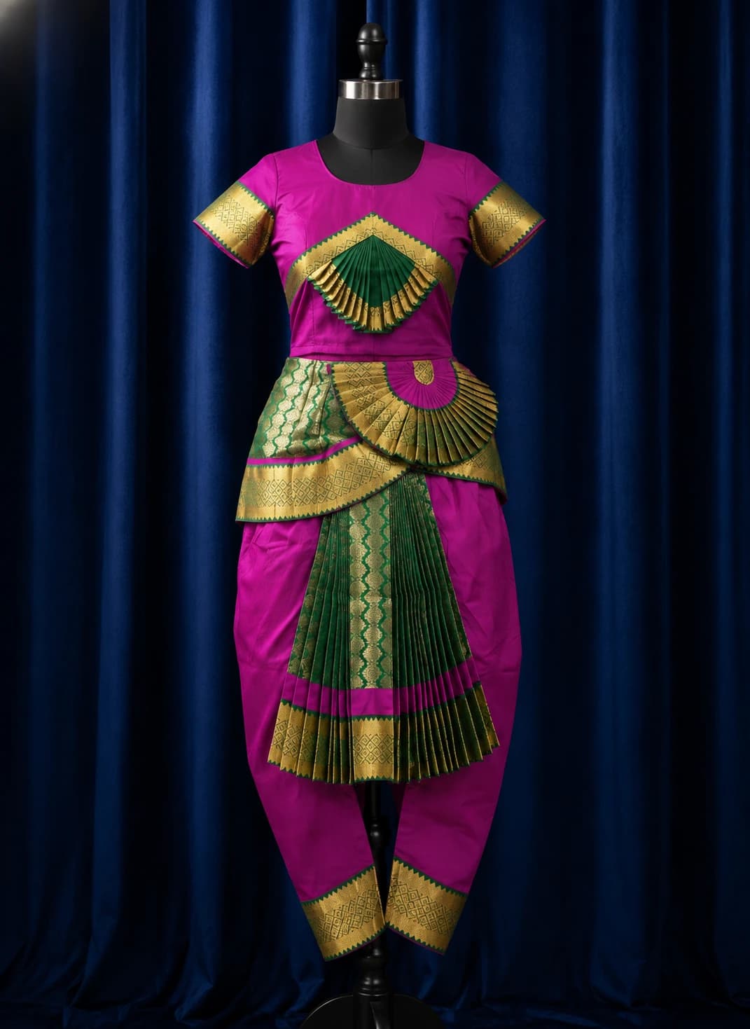 Vadamalli w Green | Readymade Bharathanatyam Costume | SSD | D135