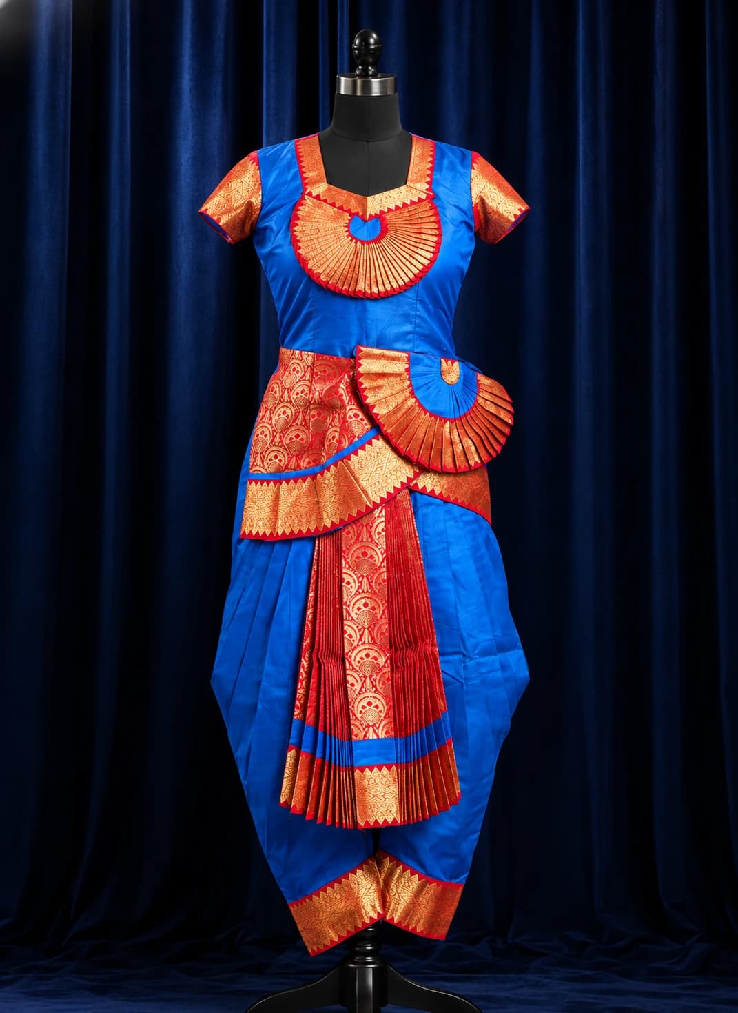 Ramar Blue with Red | Readymade Bharathanatyam Costume | SSD | D139