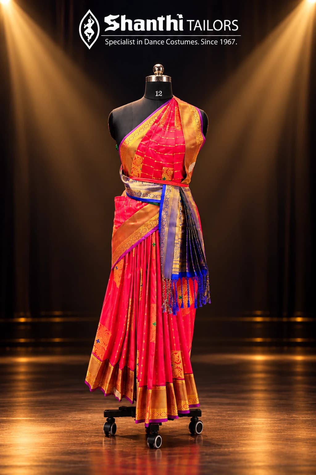 Readymade Practice Saree | Polly Cotton Saree | Bharatnatyam | Kuchupudi