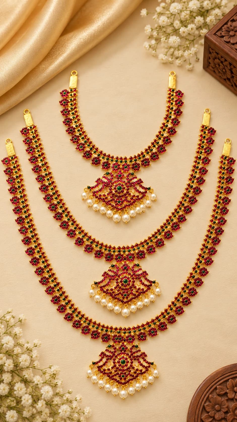3 Piece Mango Haram Set | Imitation Jewellery