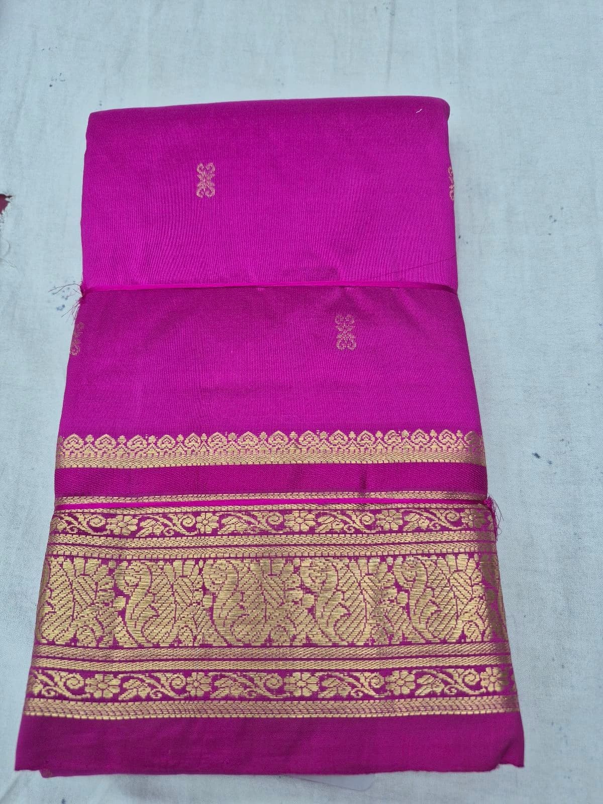Magenta Dharmavaram Silk Saree