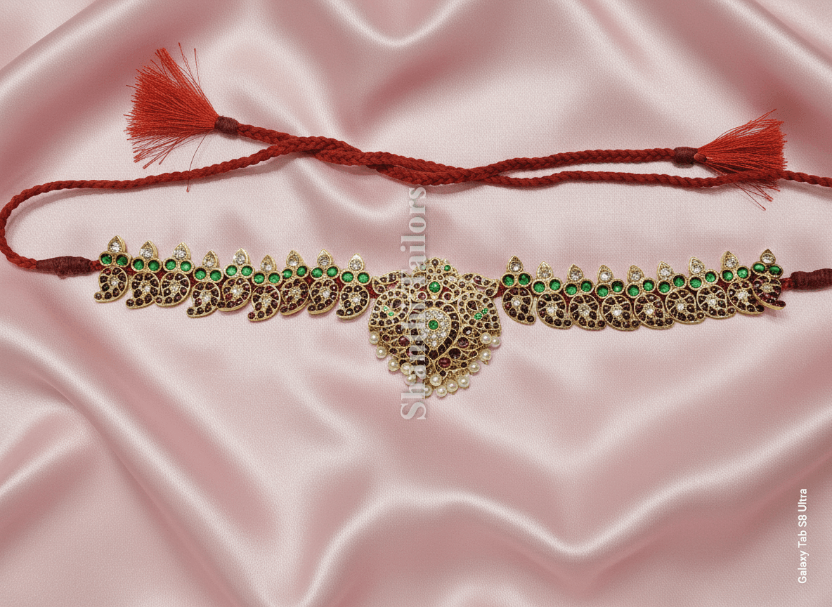Tilakam Pendant Mango Belt | Traditional Copper Jewellery